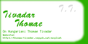 tivadar thomae business card
